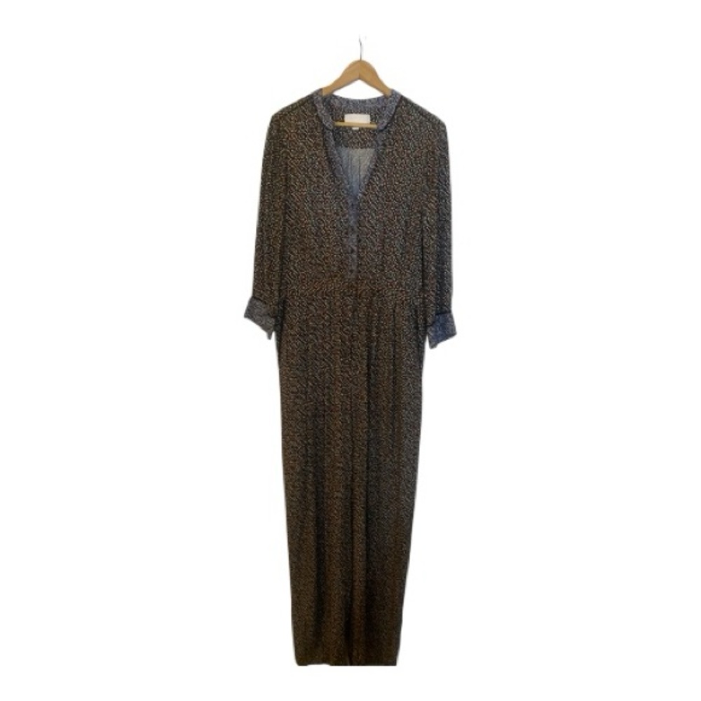 Anthropologie Elegant Black and Brown Long Sleeve Dress jumpsuit